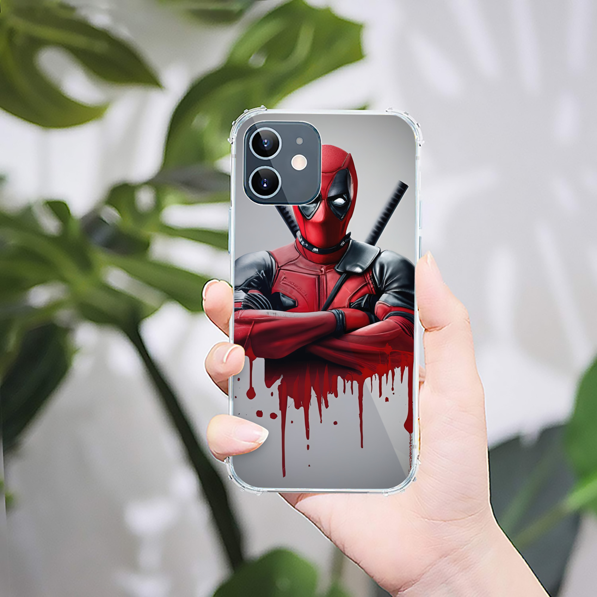 （画像用） Deadpool デッドプール 【iPhone 12シリーズ対応】透明スマホケース（クリアソフトケース）